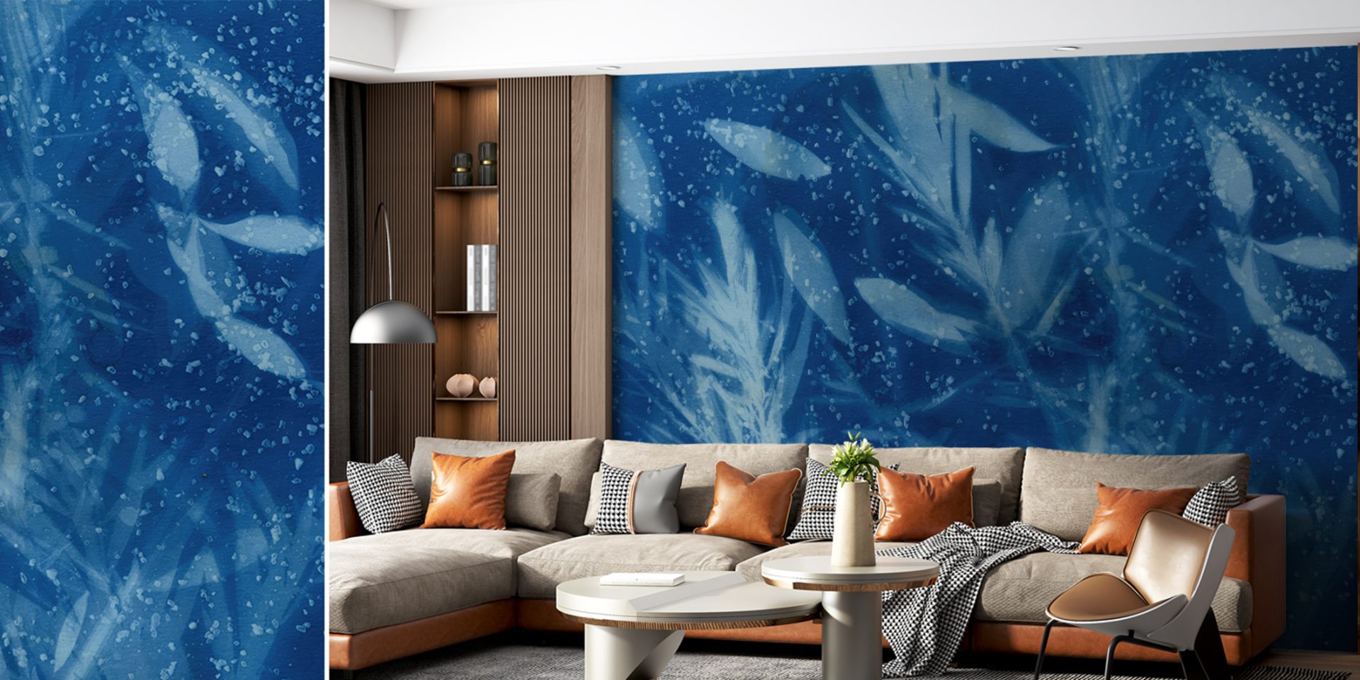 Blue Wallpaper and Lighting Conditions