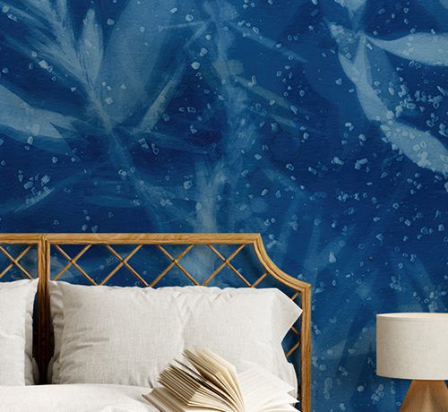 Blue Wallpaper and Lighting