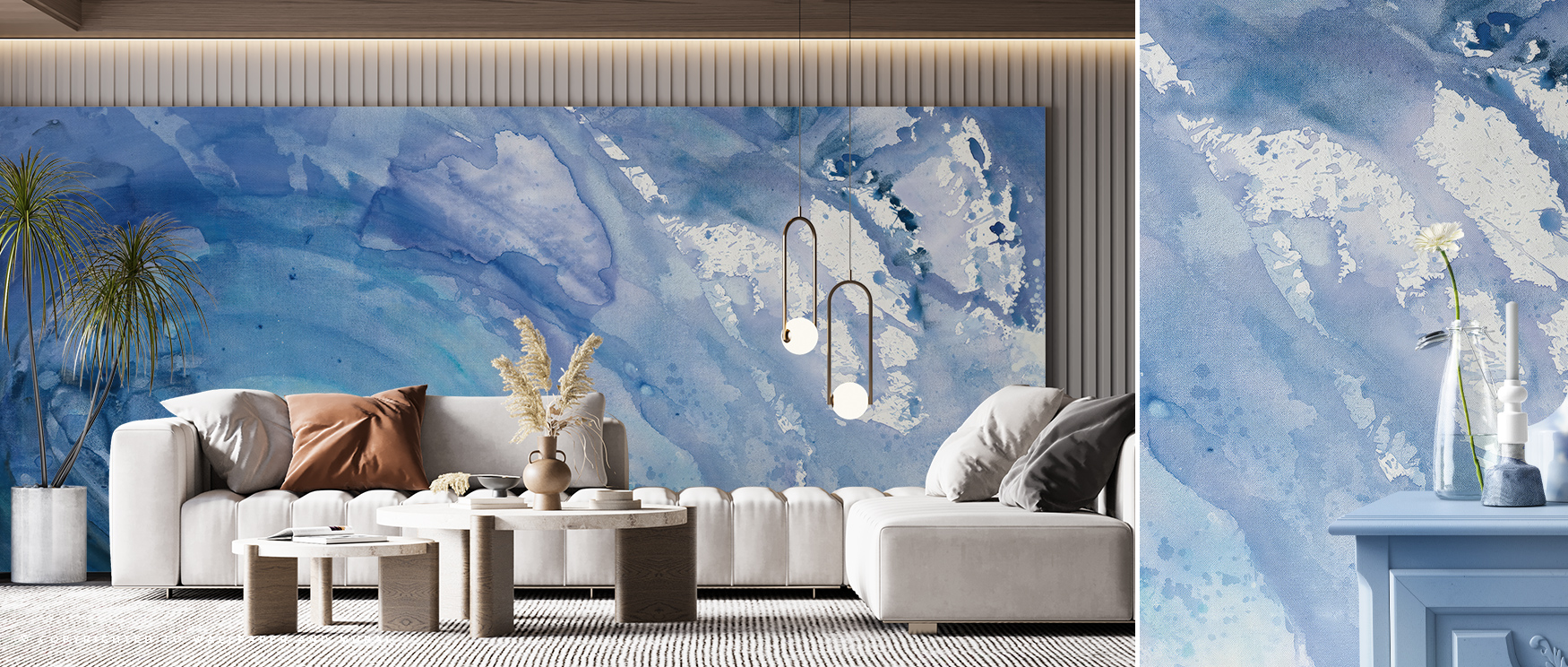 living-room-with-a-large-abstract-blue-wallpaper-pattern-featuring-water-inspired-textures-and-subtle-white-accents Living room with a large abstract blue wallpaper pattern featuring water-inspired textures and subtle white accents