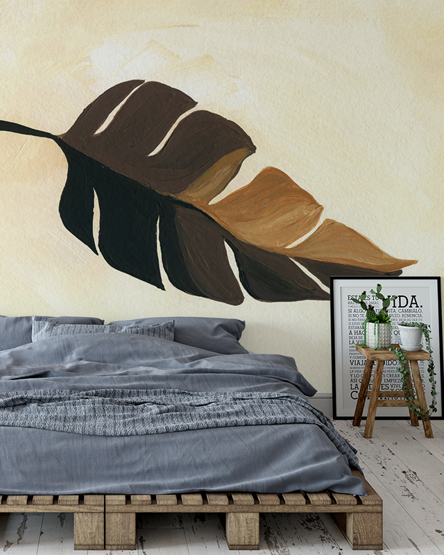 abstract-wallpaper-for-small-spaces-with-a-minimalist-design-featuring-a-large-brown-leaf-on-a-beige-background Abstract wallpaper for small spaces with a minimalist design featuring a large, brown leaf on a beige background