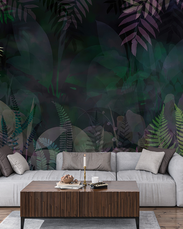 a-dark-leafy-tropical-design-adds-a-calming-atmosphere-perfect-wallpaper-for-different-workplaces-promoting-relaxation-and-focus A dark, leafy tropical design adds a calming atmosphere, perfect Wallpaper for Different Workplaces promoting relaxation and focus.