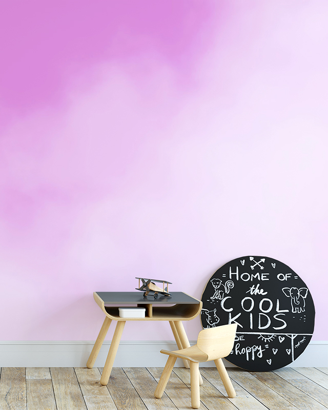 color-schemes-for-teens-room-wallpaper-in-soft-pink-gradient-with-a-kids-desk-and-home-of-the-cool-kids-sign Color Schemes for Teens Room Wallpaper in soft pink gradient with a kids' desk and 'Home of the Cool Kids' sign.