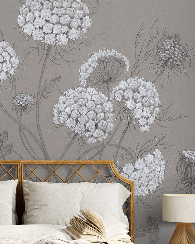 delicate-white-floral-patterns-on-a-soft-gray-background-ideal-for-modern-office-wallpaper-designs-to-create-a-calming-atmosphere Delicate white floral patterns on a soft gray background, ideal for modern office wallpaper designs to create a calming atmosphere.