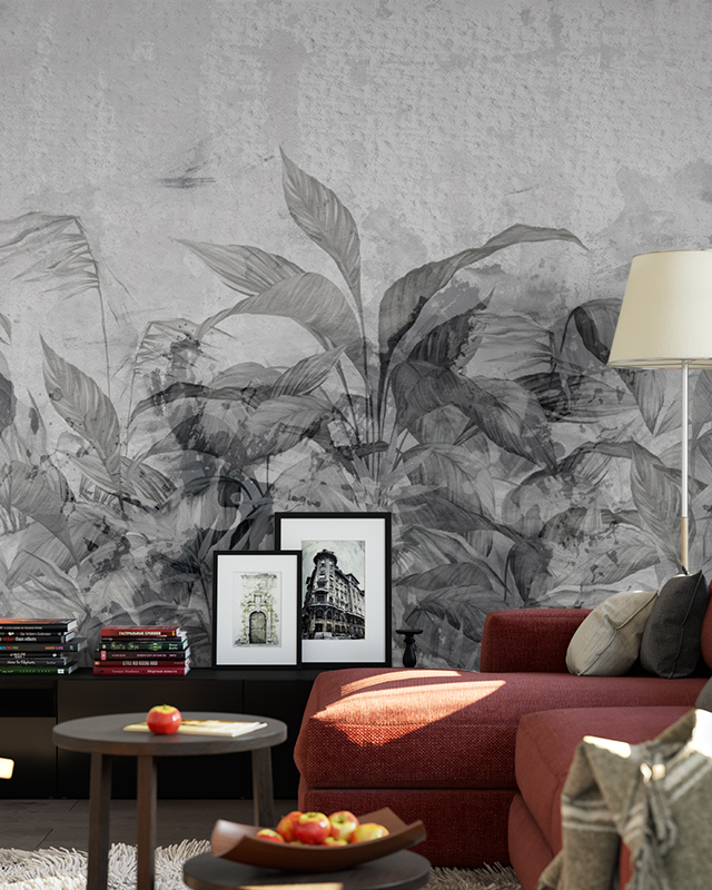 monochrome-leaf-patterned-wallpaper-creates-a-calming-professional-atmosphere-perfect-for-office-wallpaper-ideas-for-productivity Monochrome leaf-patterned wallpaper creates a calming, professional atmosphere, perfect for office wallpaper ideas for productivity.