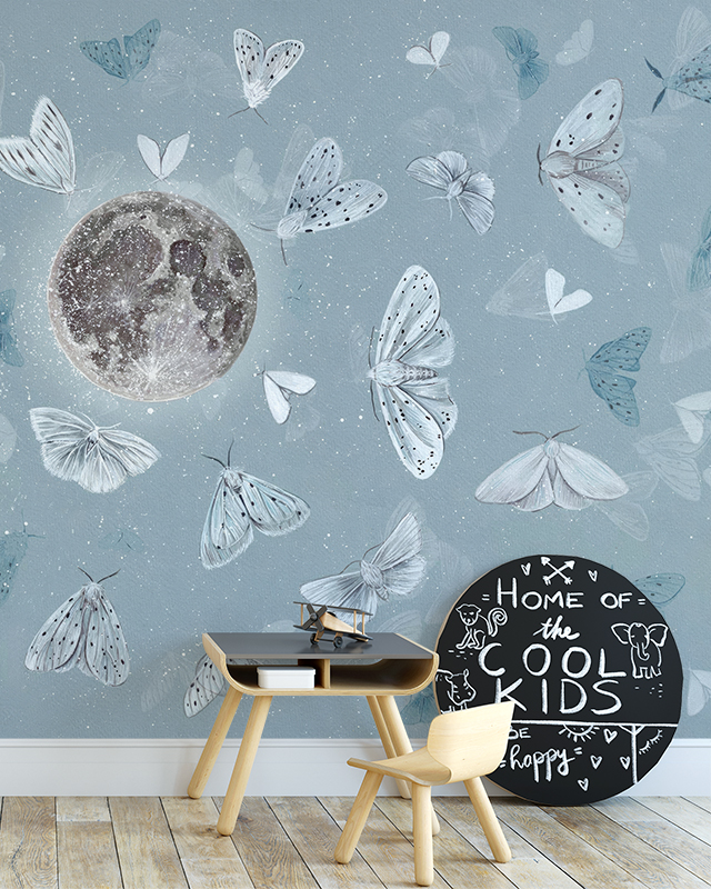 moon-and-butterfly-themed-wallpaper-offers-a-dreamy-whimsical-touch-showcasing-popular-teens-room-wallpaper-trends Moon and butterfly-themed wallpaper offers a dreamy, whimsical touch, showcasing popular teens room wallpaper trends.