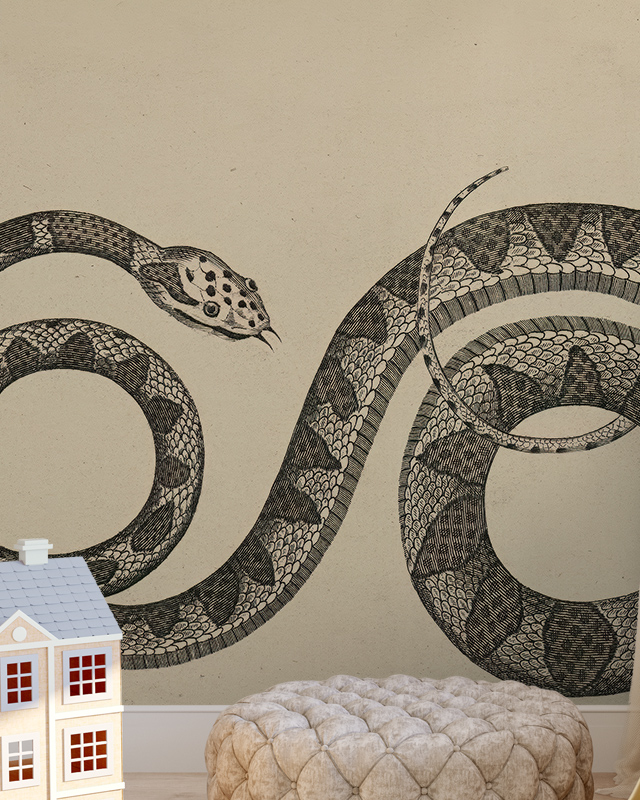 room-with-toy-house-and-ottoman-in-front-of-choosing-the-right-shade-of-beige-wallpaper-featuring-a-detailed-snake-illustration Room with toy house and ottoman in front of Choosing the Right Shade of Beige wallpaper featuring a detailed snake illustration.