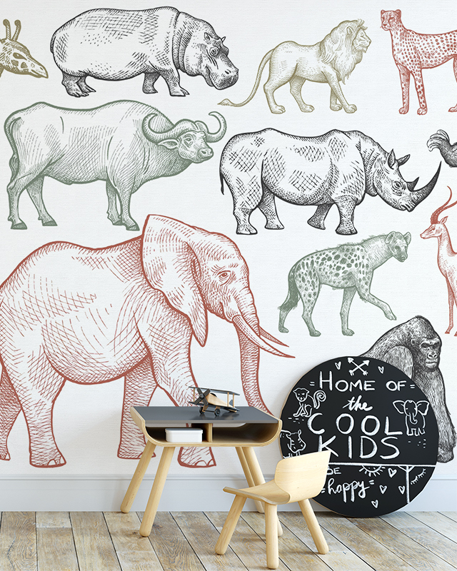 safari-themed-wallpaper-featuring-hand-drawn-animals-showcasing-the-benefits-of-using-wallpaper-in-teens-rooms-for-creativity Safari-themed wallpaper featuring hand-drawn animals, showcasing the benefits of using wallpaper in teens rooms for creativity.