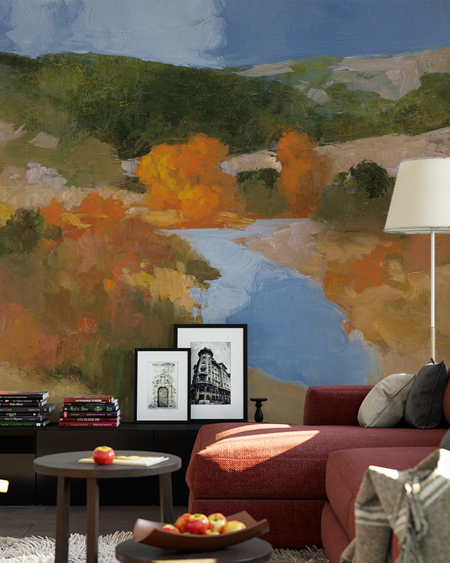 scenic-landscape-mural-with-autumn-colors-and-river-ideal-for-modern-office-wallpaper-designs-to-enhance-tranquility Scenic landscape mural with autumn colors and river, ideal for modern office wallpaper designs to enhance tranquility.