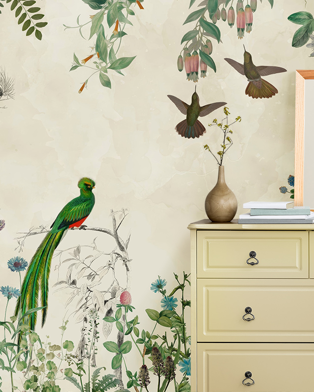 tropical-bird-and-botanical-print-wallpaper-perfect-for-modern-office-wallpaper-designs-to-add-a-vibrant-natural-touch Tropical bird and botanical print wallpaper, perfect for modern office wallpaper designs to add a vibrant, natural touch.