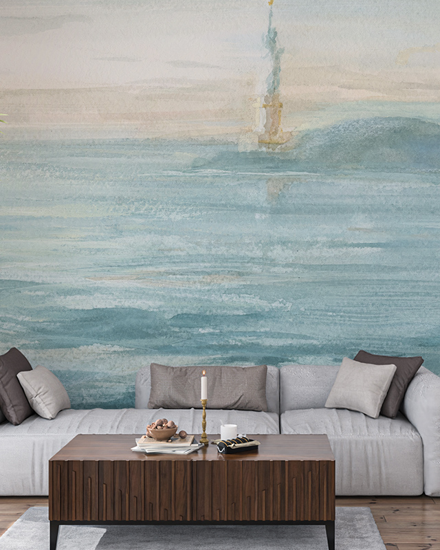 watercolor-style-wallpaper-featuring-soft-ocean-waves-and-distant-lighthouse-behind-a-grey-sofa-ideal-wallpaper-for-open-office-layouts Watercolor-style wallpaper featuring soft ocean waves and distant lighthouse behind a grey sofa. Ideal wallpaper for open office layouts.