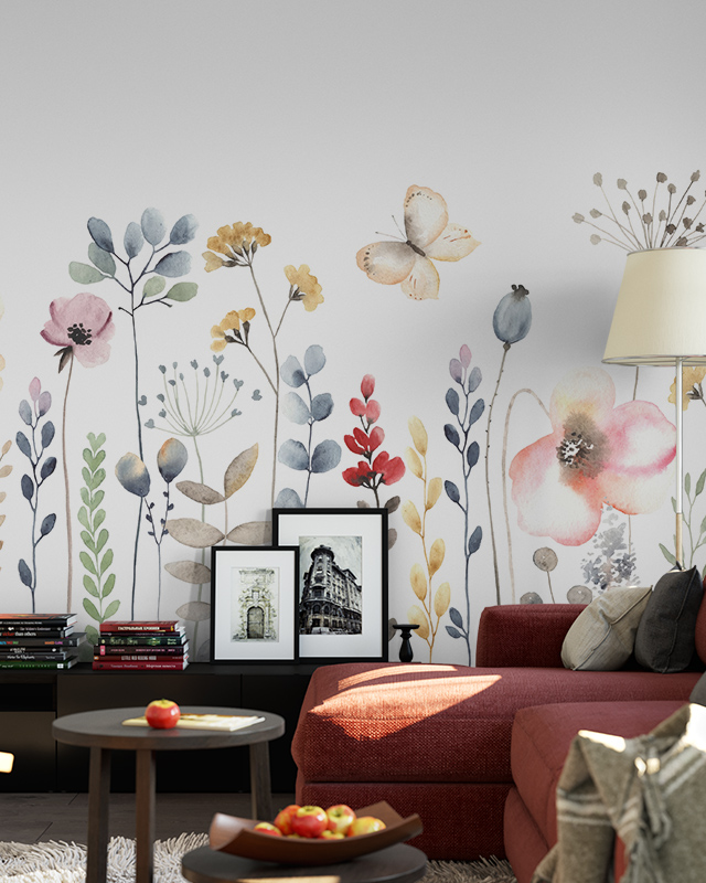 whimsical-floral-wallpaper-with-delicate-flowers-and-a-butterfly-in-soft-pastel-colors-ideal-wallpaper-for-open-office-layouts Whimsical floral wallpaper with delicate flowers and a butterfly in soft pastel colors. Ideal wallpaper for open office layouts.