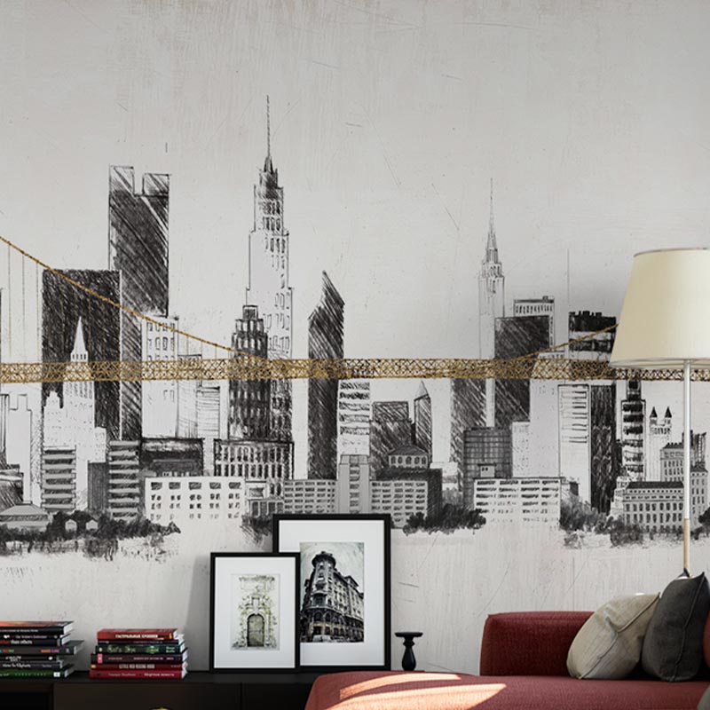 Image showcasing Top Urban Wallpaper Trends for a Bold and Modern Home