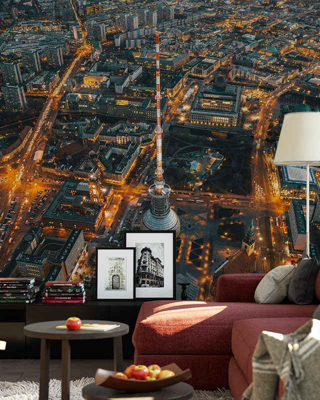 aerial-cityscape-urban-wallpaper-for-different-room-types-featuring-illuminated-streets-and-a-central-tv-tower Aerial cityscape urban wallpaper for different room types, featuring illuminated streets and a central TV tower.