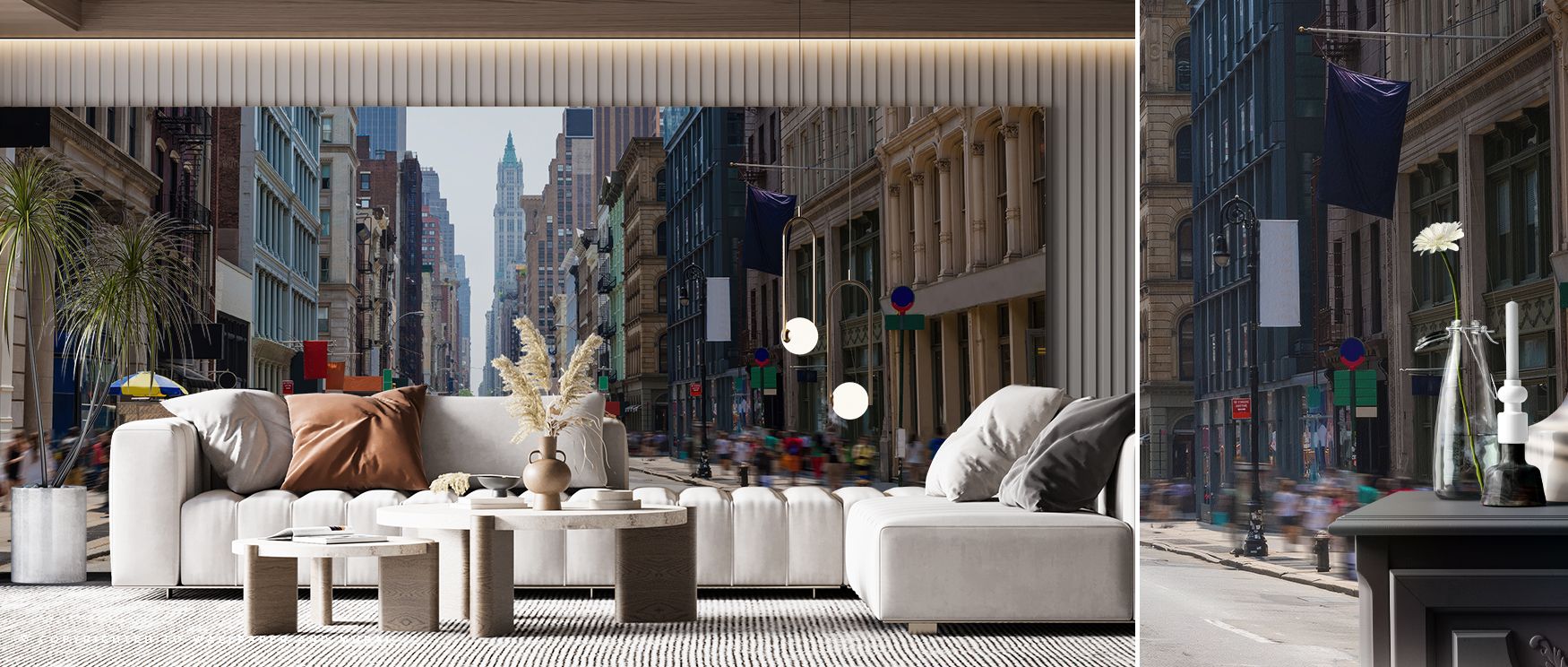 street-view-wallpaper-featuring-vibrant-city-architecture-creating-a-modern-atmosphere-bright-wallpaper-for-different-design-styles Street view wallpaper featuring vibrant city architecture, creating a modern atmosphere—bright wallpaper for different design styles.