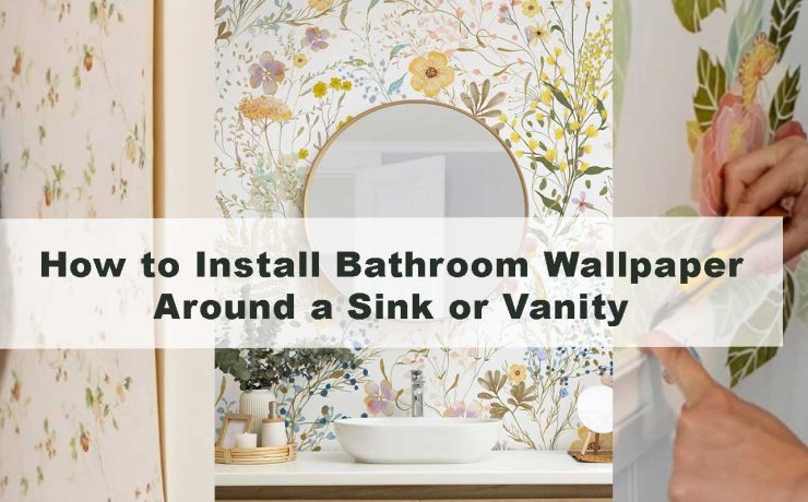 How to Install Bathroom Wallpaper Around a Sink or Vanity