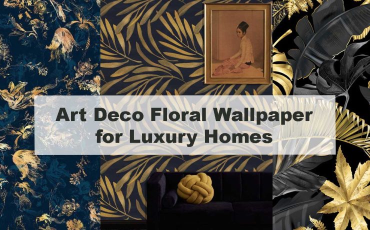 Art Deco Floral Wallpaper for Luxury Homes