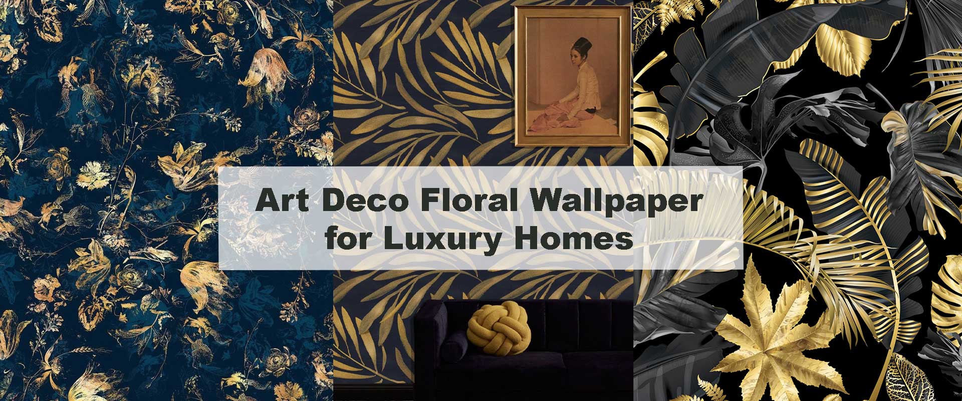 Art Deco Floral Wallpaper for Luxury Homes