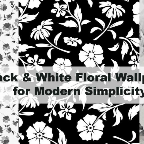 Black & White Floral Wallpaper for Modern Simplicity