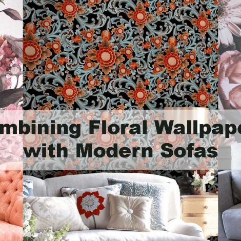 Combining Floral Wallpapers with Modern Sofas