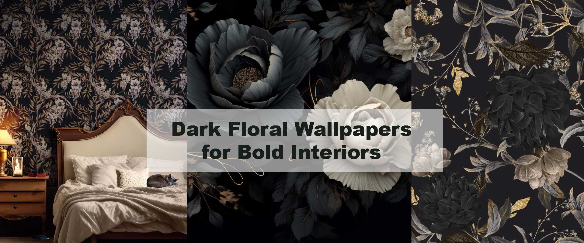 Dark Floral Wallpapers for Bold Interiors