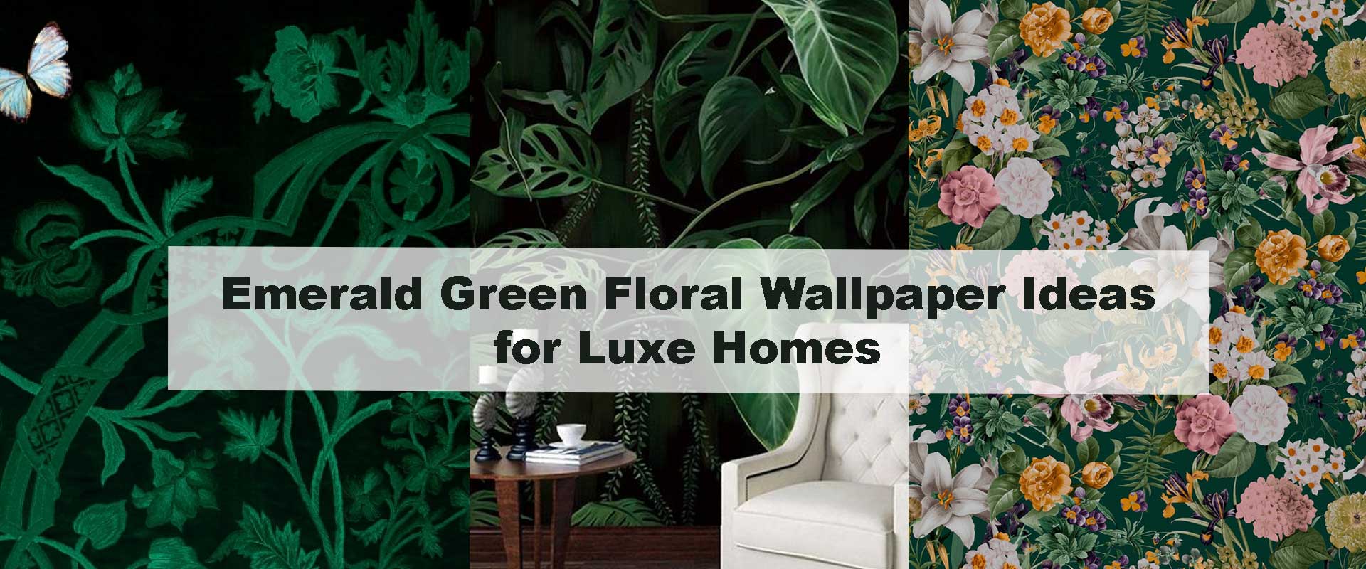 Emerald Green Floral Wallpaper Ideas for Luxe Homes