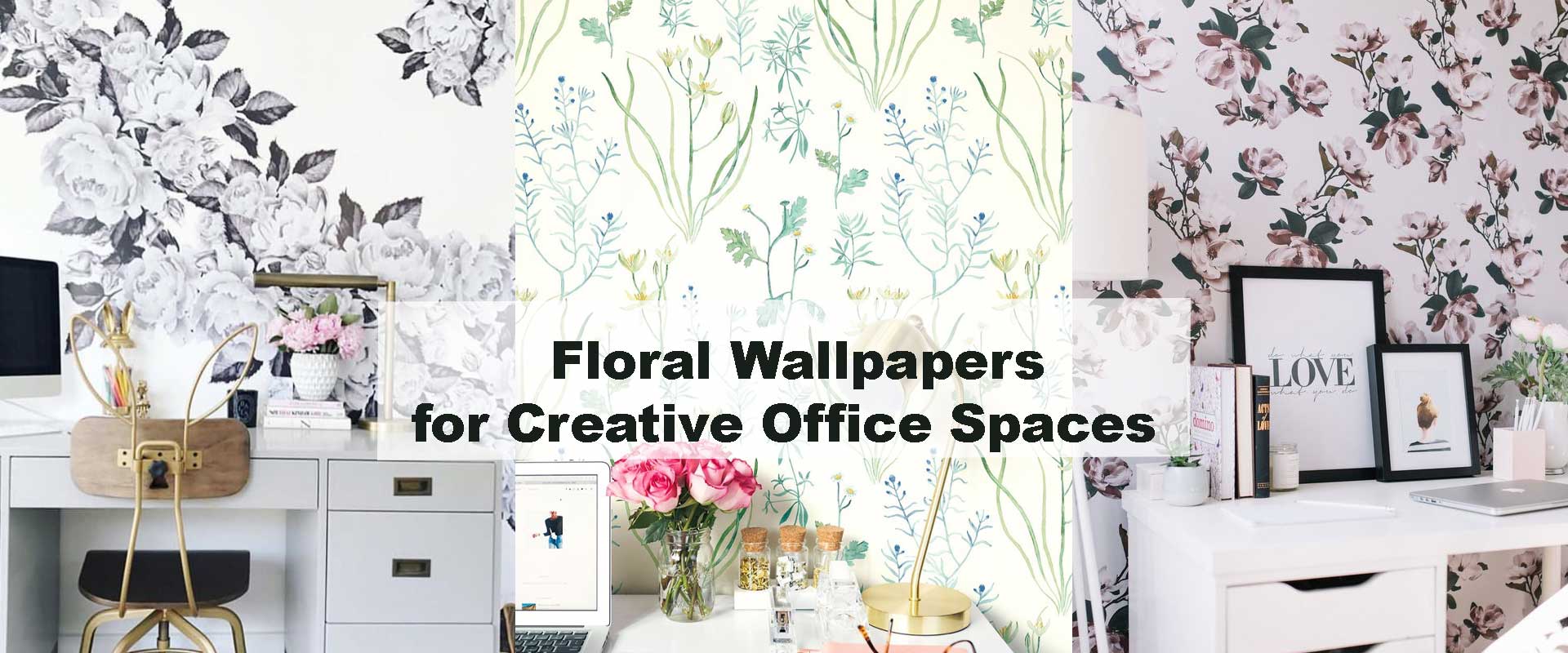 Floral Wallpapers for Creative Office Spaces