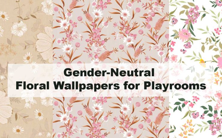 Gender-Neutral Floral Wallpapers for Playrooms