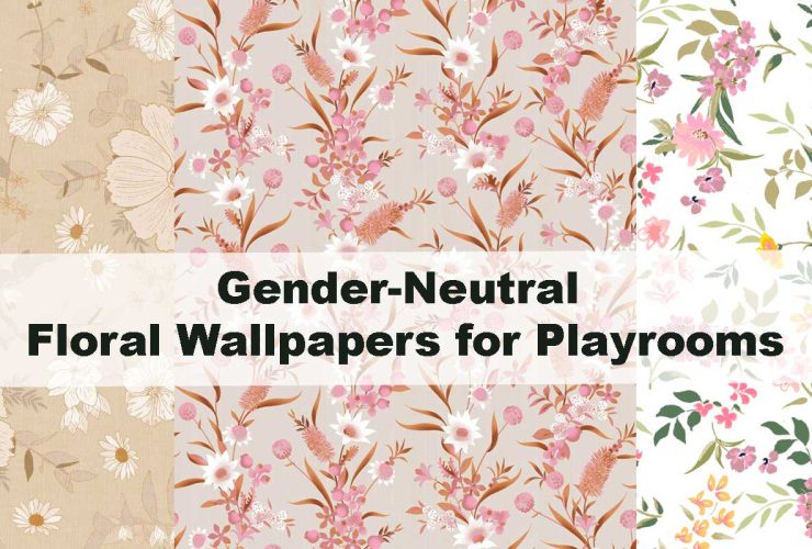 Gender-Neutral Floral Wallpapers for Playrooms