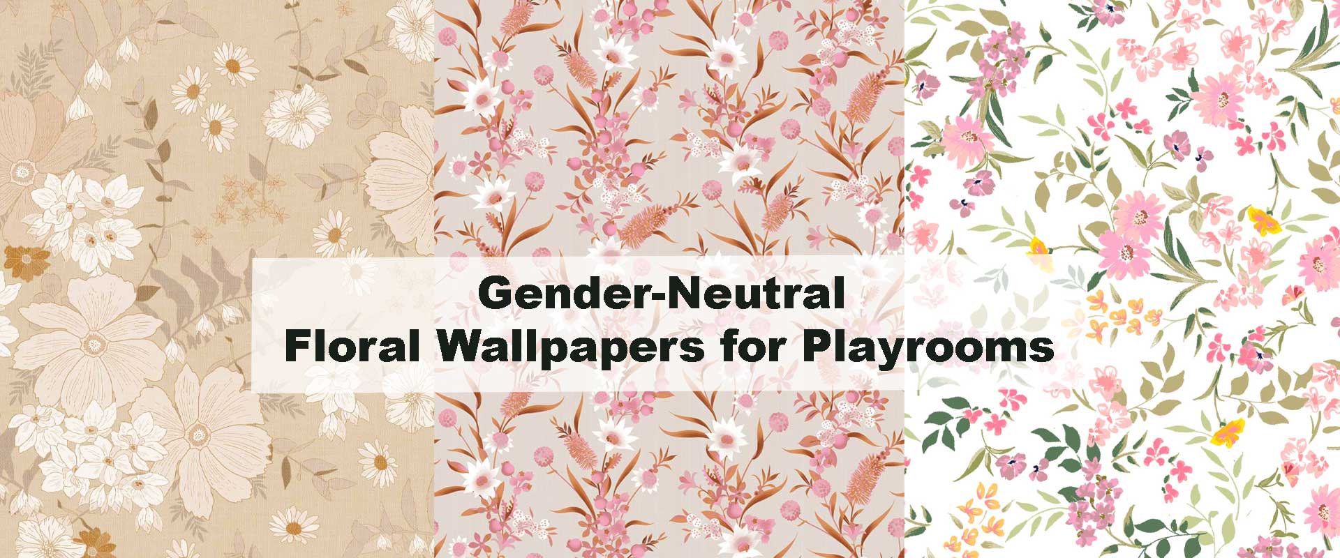 Gender-Neutral Floral Wallpapers for Playrooms