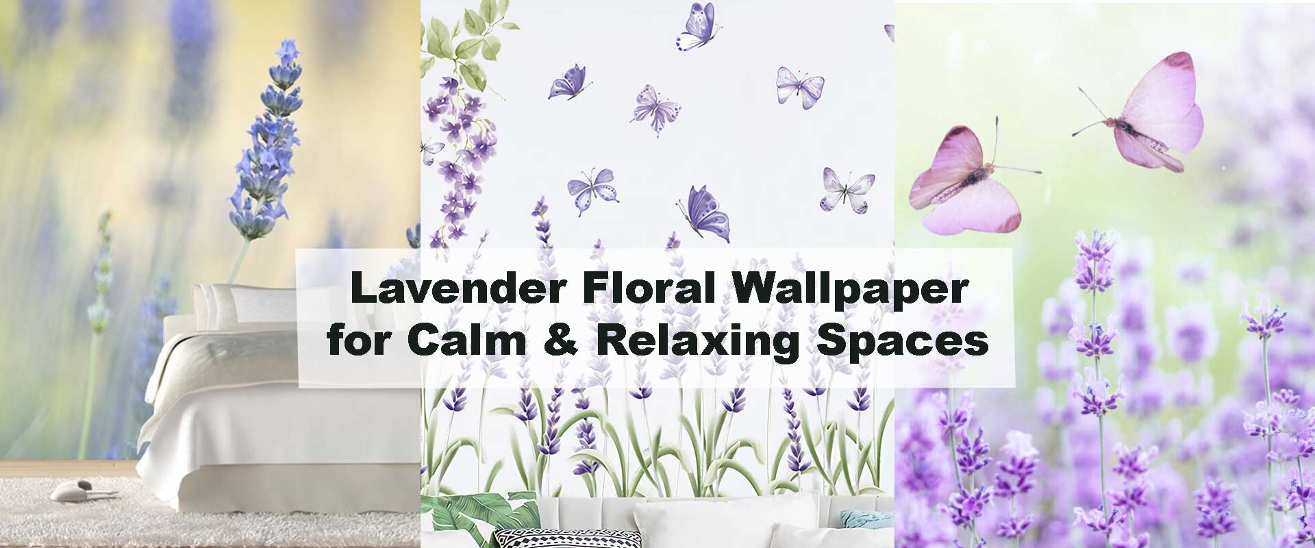 Lavender Floral Wallpaper for Calm & Relaxing Spaces