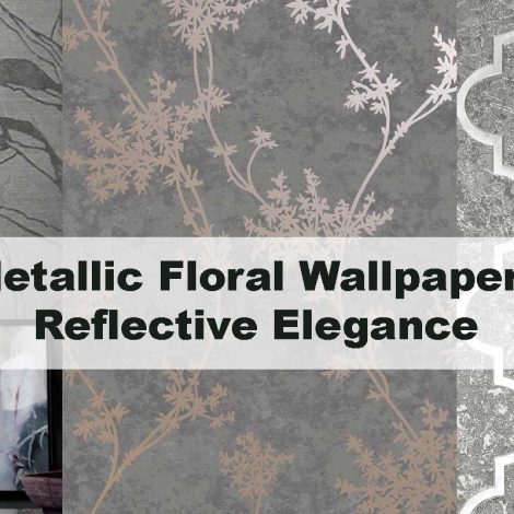 Metallic Floral Wallpapers – Reflective Elegance