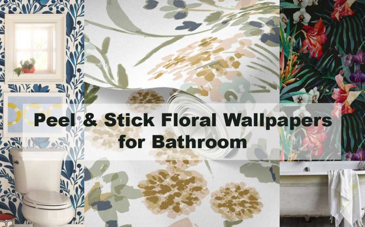 Peel & Stick Floral Wallpapers for Bathroom