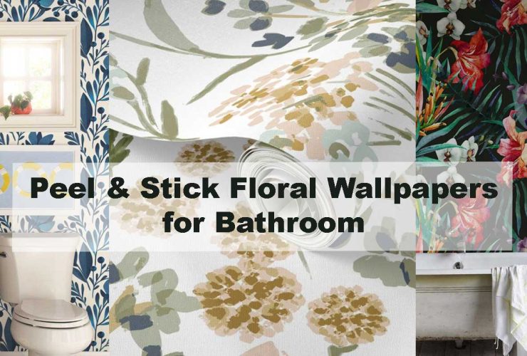 Peel & Stick Floral Wallpapers for Bathroom
