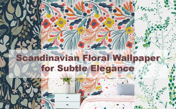 Scandinavian Floral Wallpaper for Subtle Elegance
