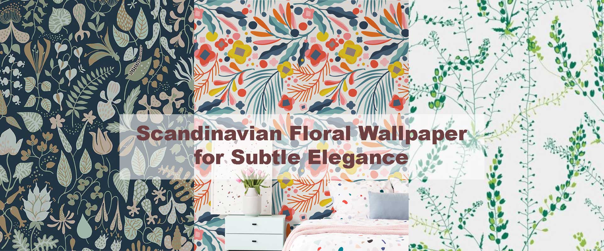 Scandinavian Floral Wallpaper for Subtle Elegance
