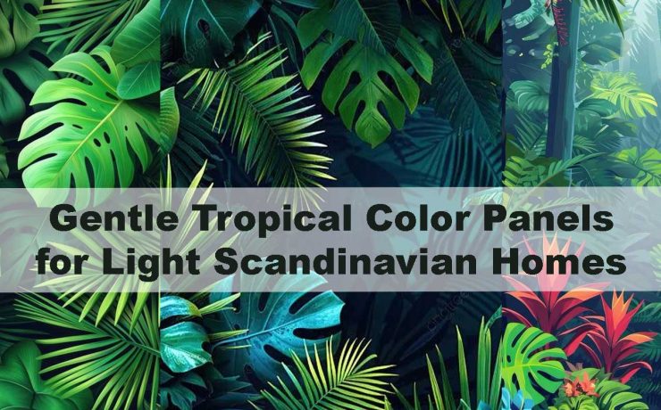 Gentle Tropical Color Panels for Light Scandinavian Homes