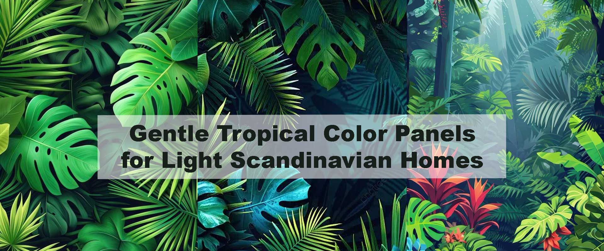 Gentle Tropical Color Panels for Light Scandinavian Homes