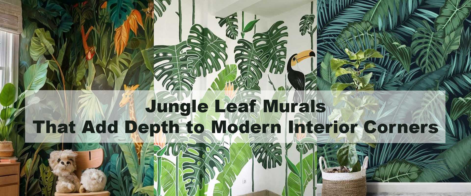 Jungle Leaf Murals That Add Depth to Modern Interior Corners