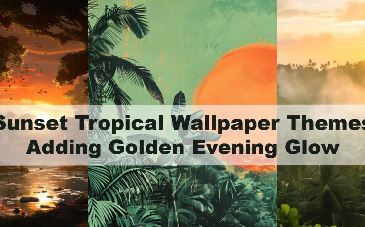 Sunset Tropical Wallpaper Themes Adding Golden Evening Glow