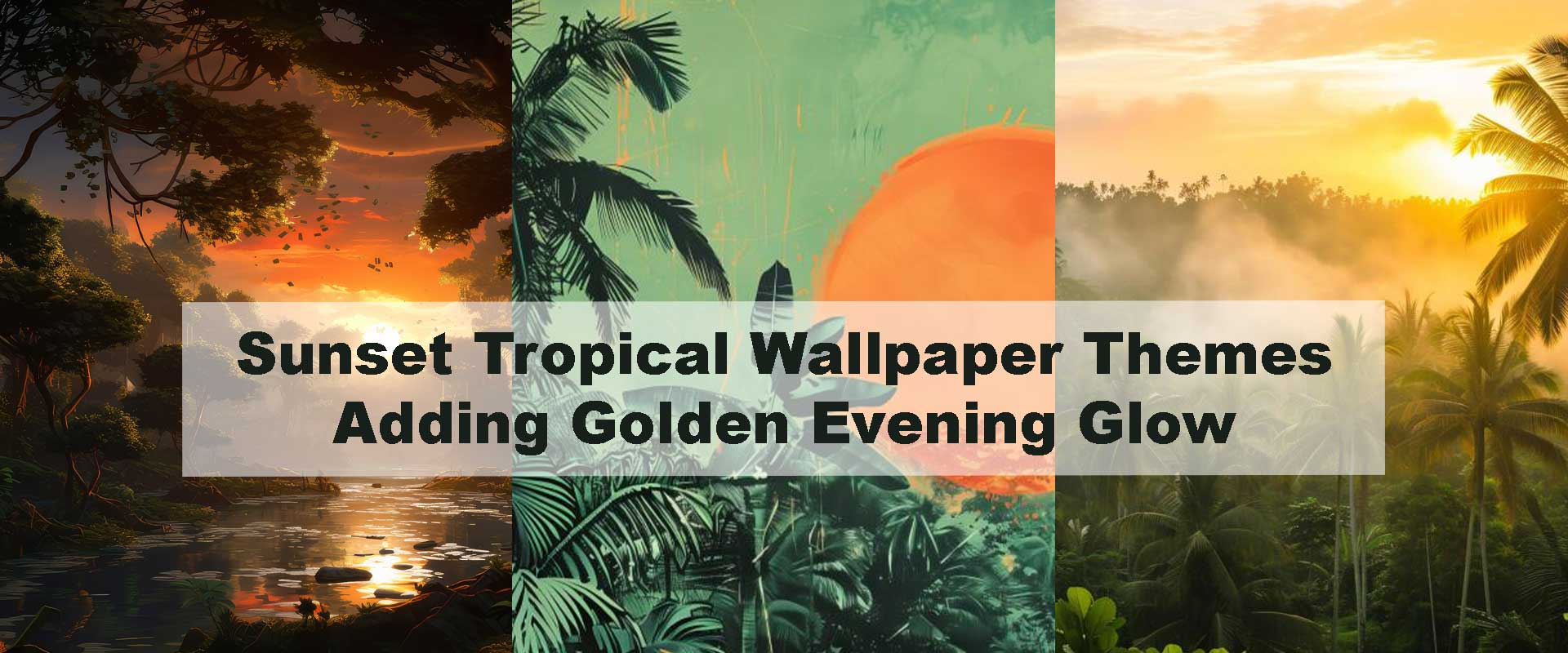 Sunset Tropical Wallpaper Themes Adding Golden Evening Glow