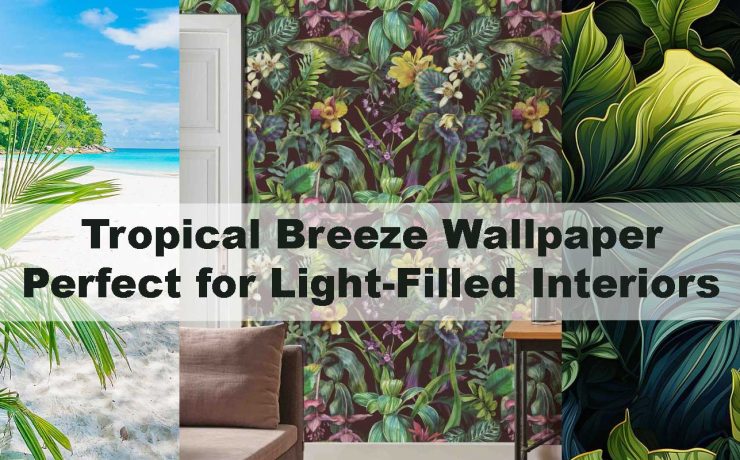 Tropical Breeze Wallpaper Perfect for Light-Filled Interiors