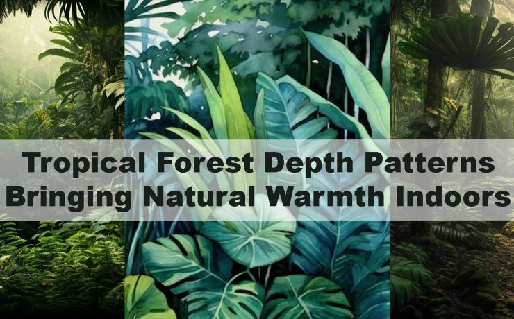 Tropical Forest Depth Patterns Bringing Natural Warmth Indoors