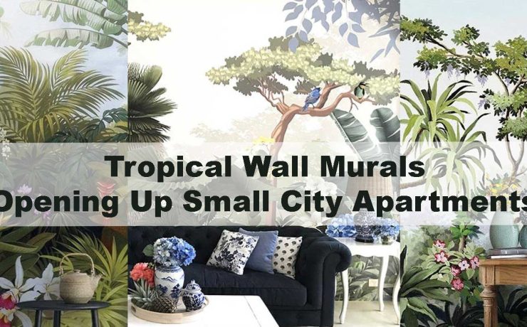 Tropical Wall Murals Opening Up Small City Apartments