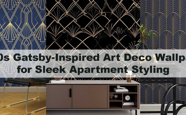 1920s Gatsby-Inspired Art Deco Wallpaper for Sleek Apartment Styling