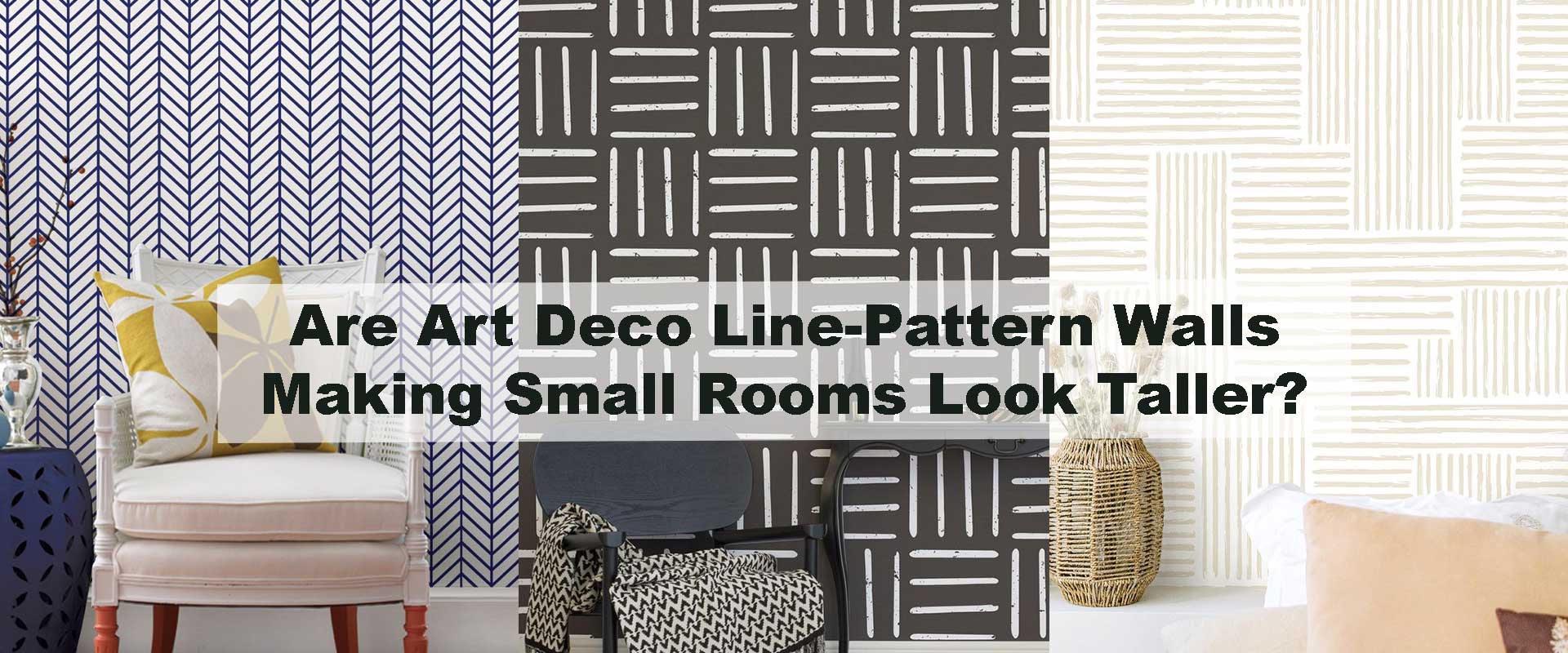 Are Art Deco Line-Pattern Walls Making Small Rooms Look Taller?