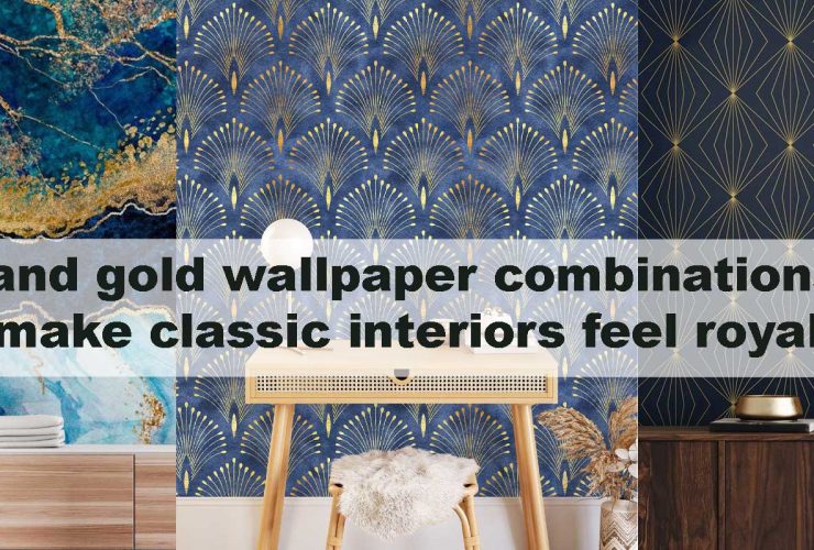 Blue and gold wallpaper combinations that make classic interiors feel royal