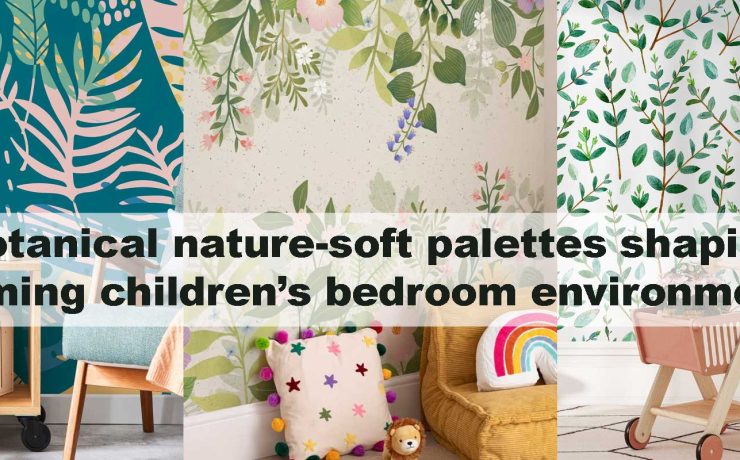 Botanical nature-soft palettes shaping calming children’s bedroom environments