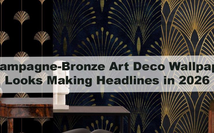 Champagne-Bronze Art Deco Wallpaper Looks Making Headlines in 2026