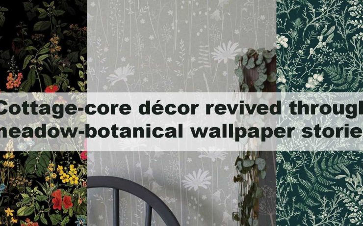 Cottage-core décor revived through meadow-botanical wallpaper stories