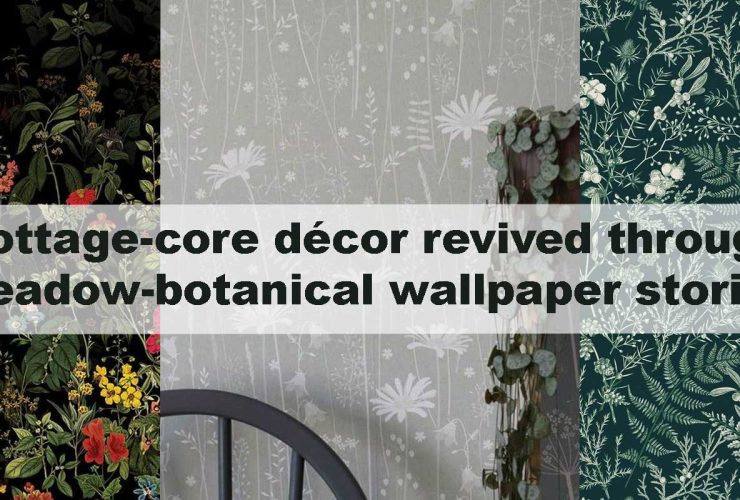 Cottage-core décor revived through meadow-botanical wallpaper stories